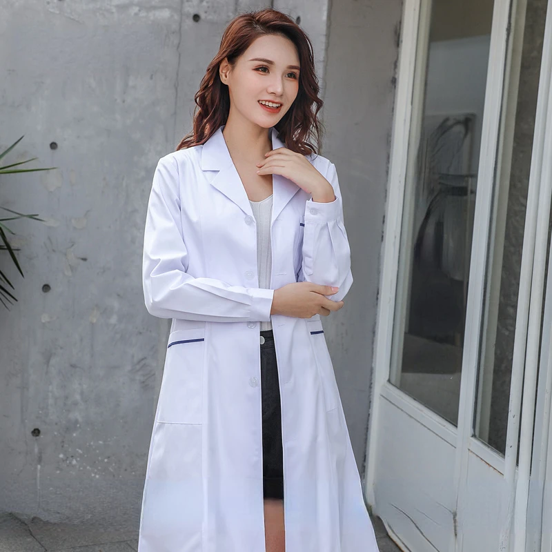 Personalized Logo Customization Slim Fit Medical Scrubs Uniform Women Scrub Sets Nursing Accessories Hospital White Gown