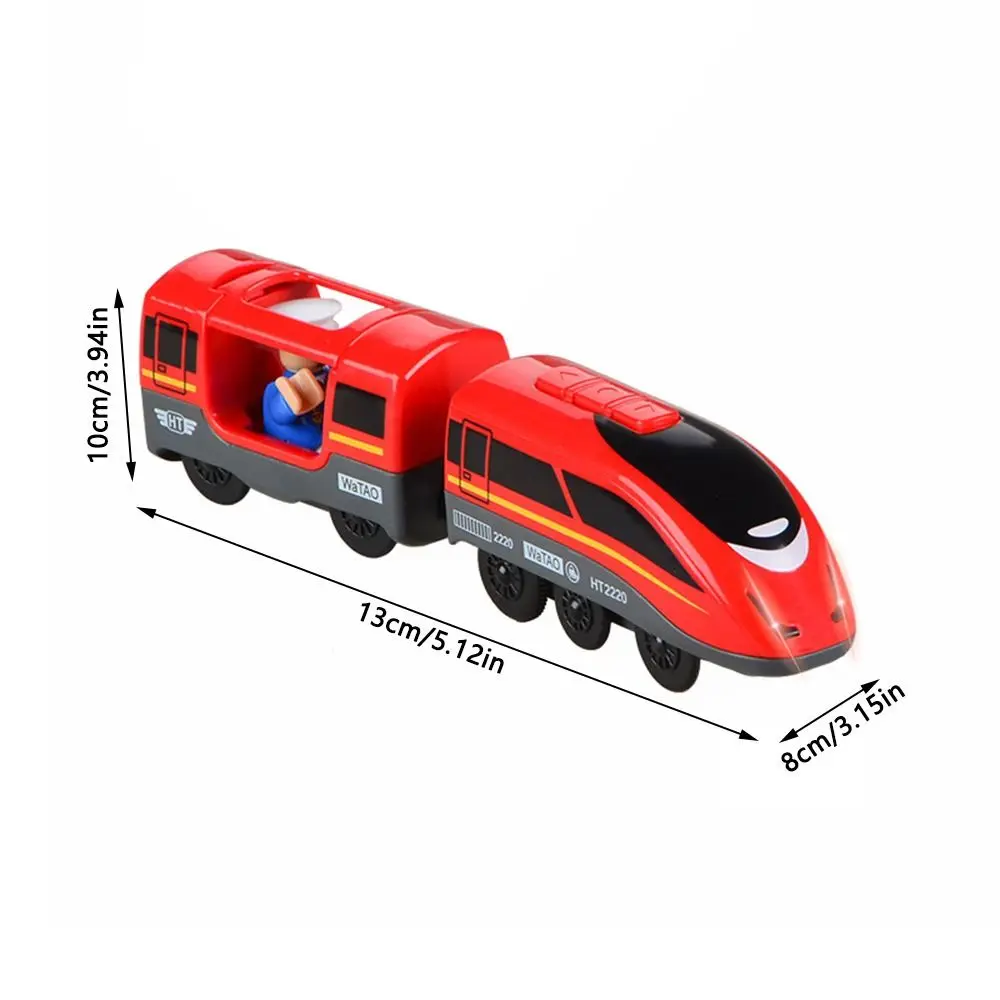 Magnetisches neues Design, lustig, kompatibel mit Brio Holzeisenbahn, batteriebetriebener Spielzeugzug