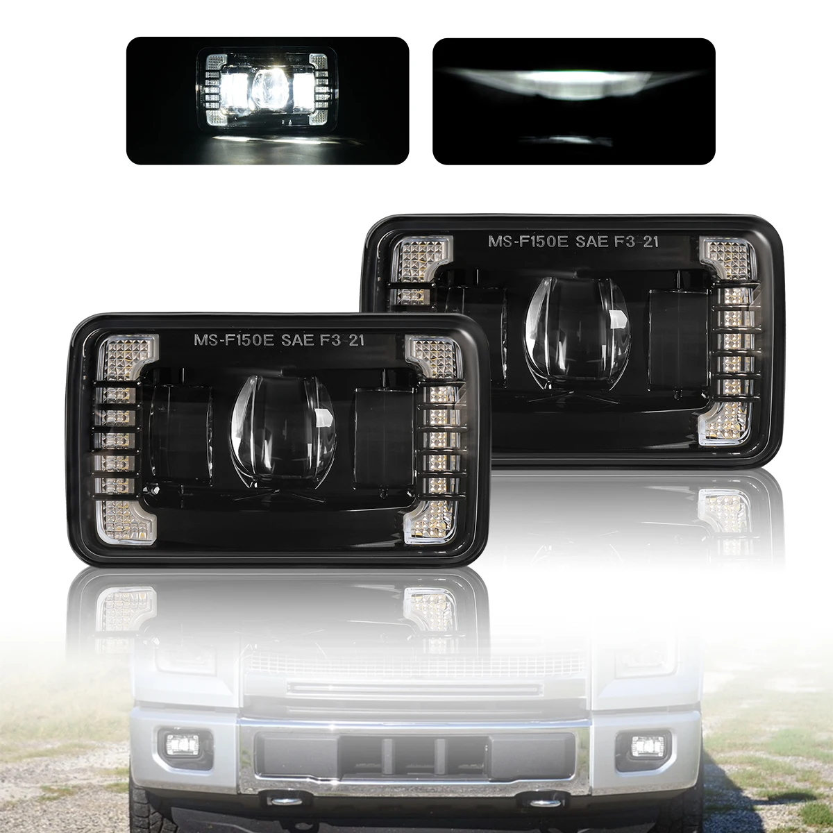 

For Ford F150 DRL Led Fog Lamps 2015-2020 Daytime Running Lights Super Bright White Front Driving Lights