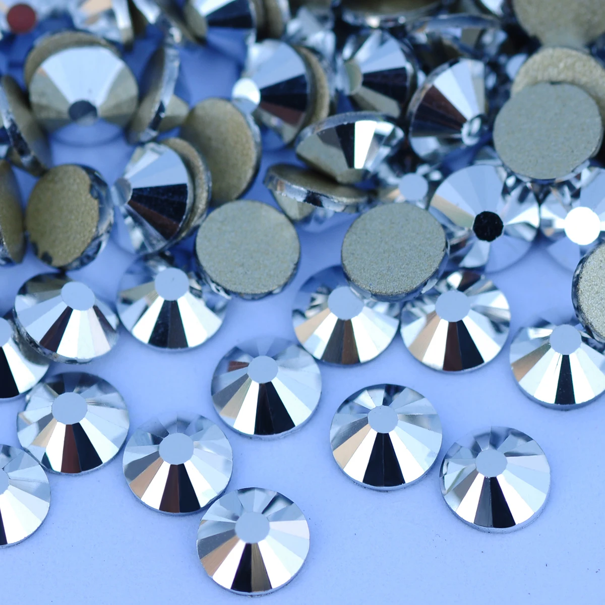 Hellchrom Neuer Stil Alle Größen Nicht Heißfixierbar Flache Kristallsteine Glas Strass Motiv Strasssteine für Nagelkunst Kleidung – Detail 5