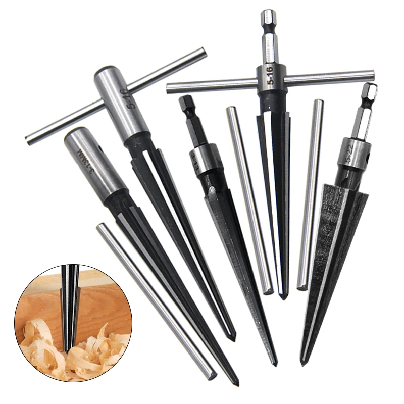 Taper Reamer Hand Metal Reamer Deburring Enlarge Pin Hole Handheld Reamer For Wood Metal Plastic Drilling Tools 3-13mm&5-16mm