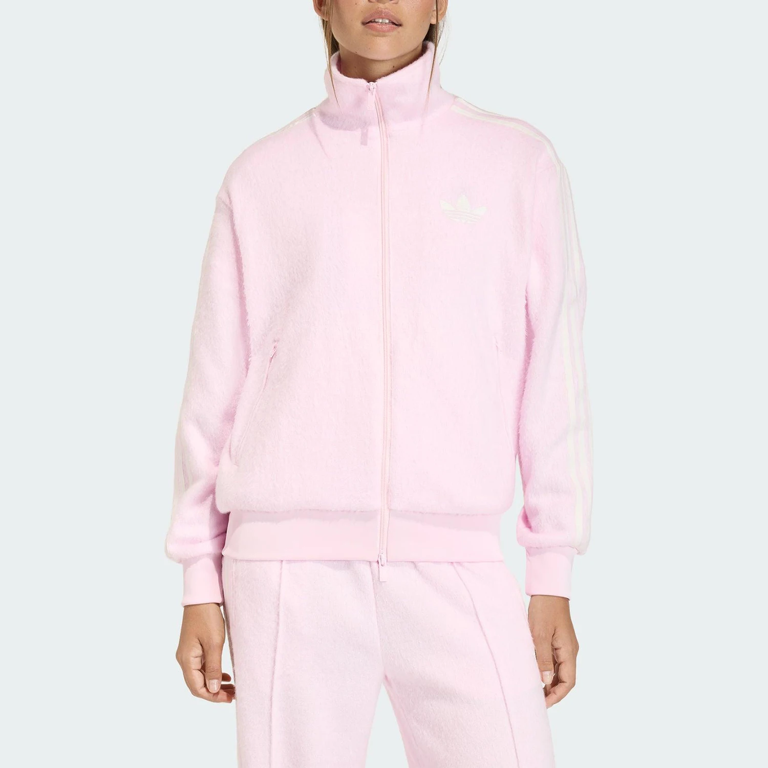 

Оригинальная женская трикотажная спортивная повседневная куртка Adidas с тремя полосками KS7778