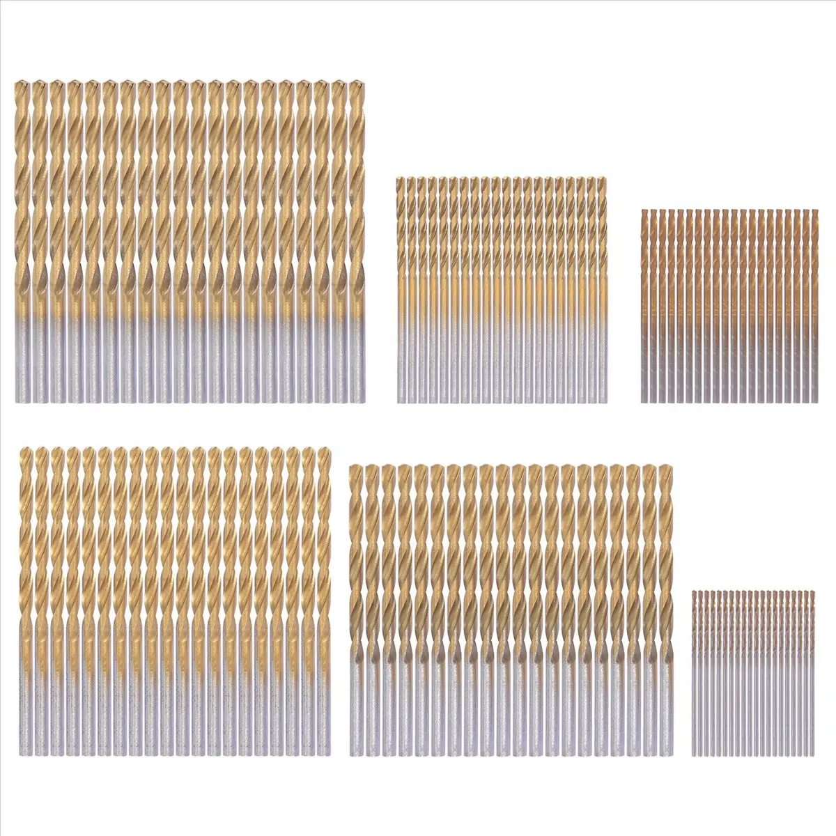 Jun.A-120 Pcs Titanium Drill Bit Set HSS Drill Bits for Metal, Steel, Wood, Plastic, Copper, Aluminum Alloy, 1mm to 3.5mm