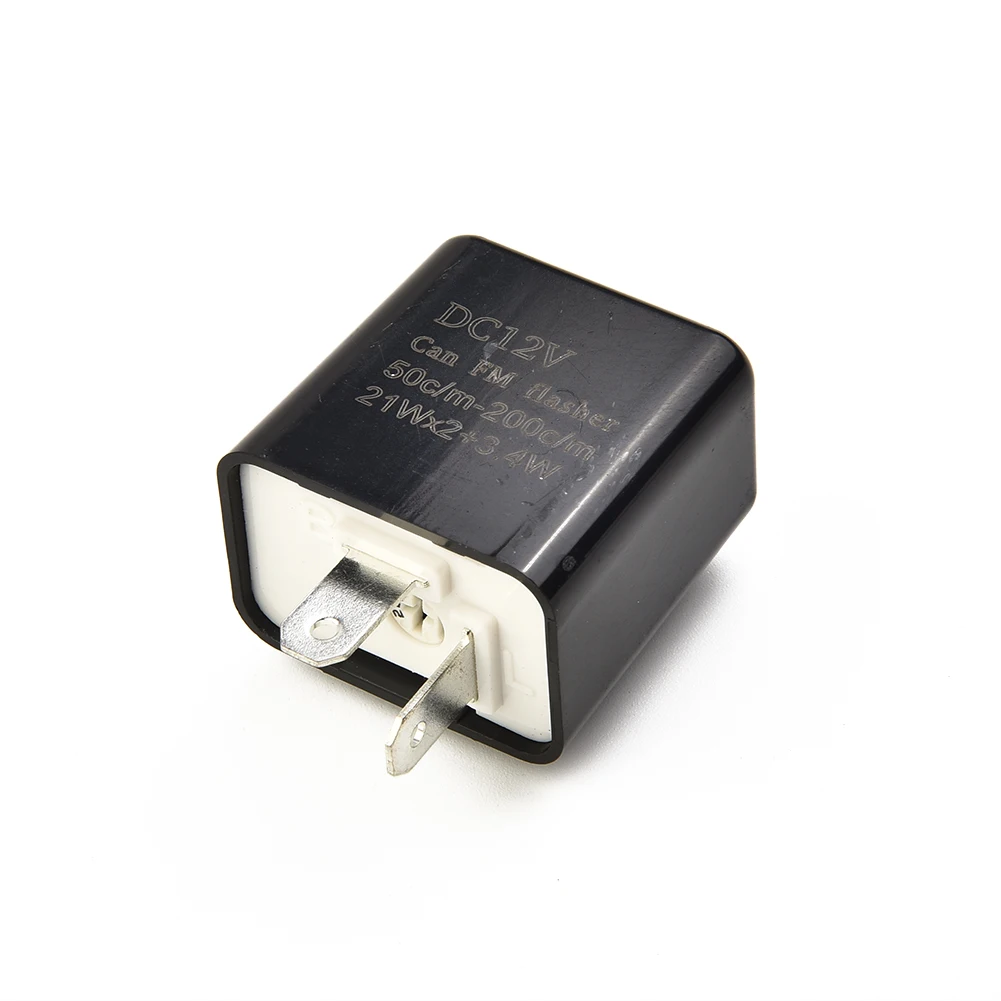 

Waterproof Motorcycle LED Flasher Relay for Turn Signal Indicator 2 Pin Adjustable Speed Easy Installation Long Lasting