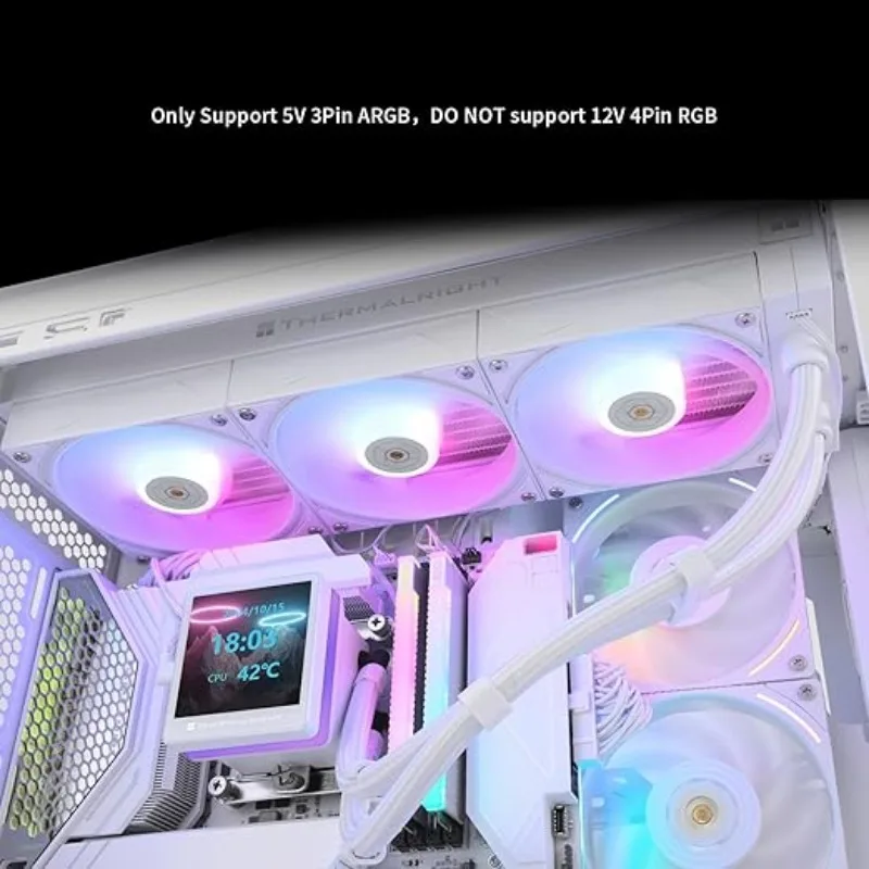 Thermalright Grand Vision 360 ARGB blanc CPU liquide refroidisseur PC 360 spécification système de refroidissement d'eau pour AM4 AM5 Intel1851/115X