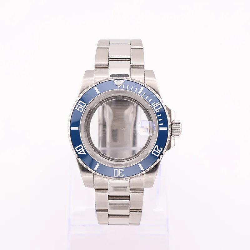 40mm Submariner Dark Blue Watch Cases NH36 NH35 NH34 for Seiko Mod Parts Mechanical Movement Replacement Parts