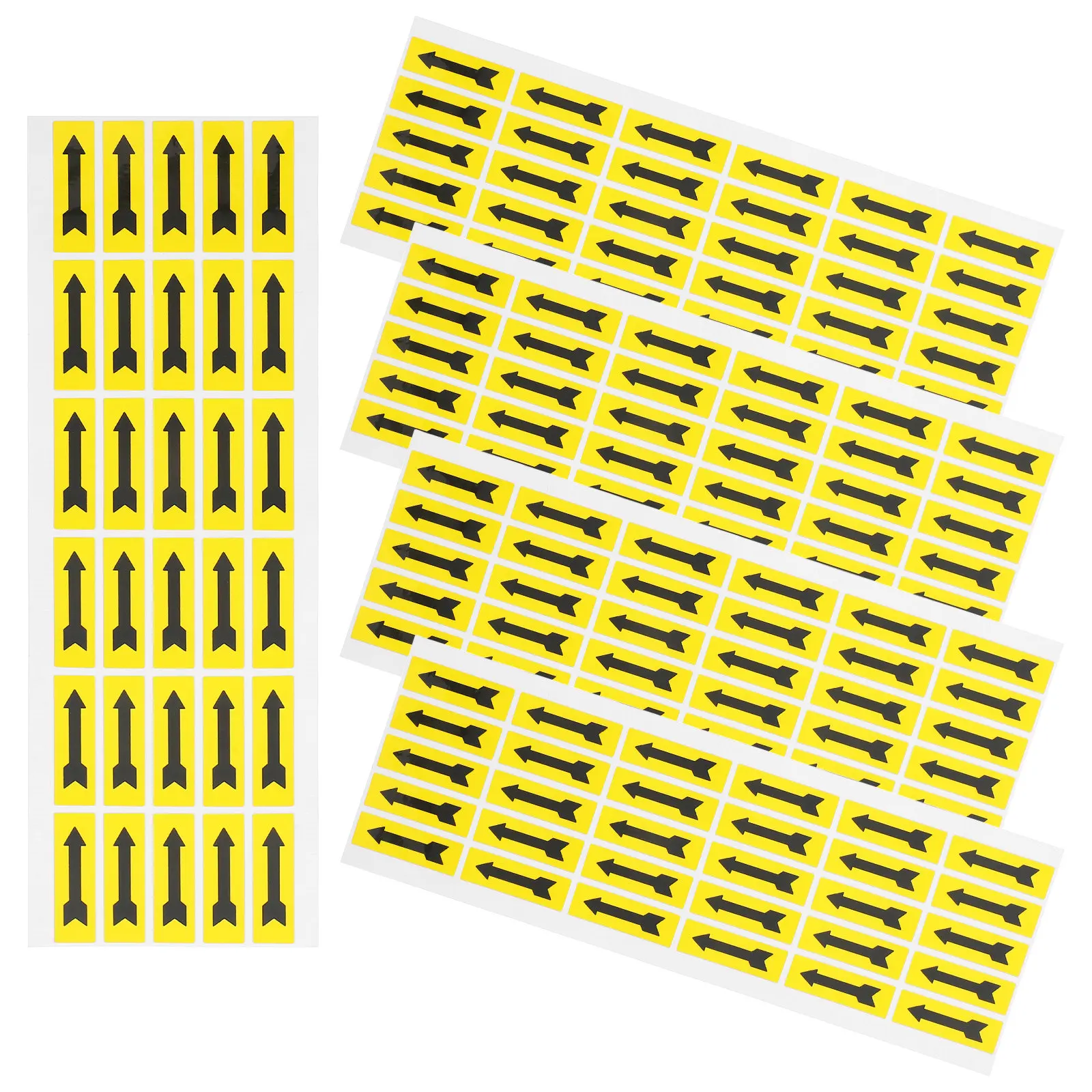 

5 Sheets Arrow Decals Easy Peel Stick Removable Direction Stickers for Equipment Indication Warning Signs on Glass Wood Ceramic