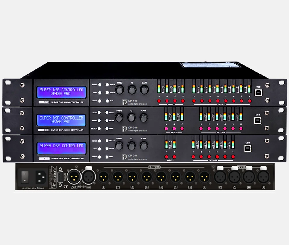 I.E.voice Professional Grade Audio Digital Signal Processor DP-206 Two In Six Out OEM/ODM