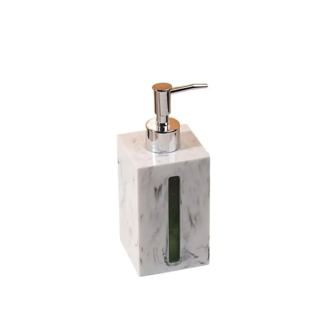 

Resin Hand Sanitizer Bottlle Imitation Marble Light Luxury Refillable Liquid Hand Soap Jar Pressing Pump Head with Tray