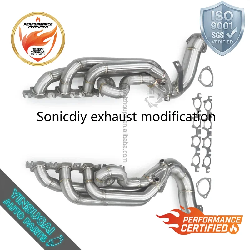High Performance Exhaust Manifold Header For Audi RS5 B8 CFSA 4.2L V8 2009-2014 SS304 Smooth Exhaust Flow