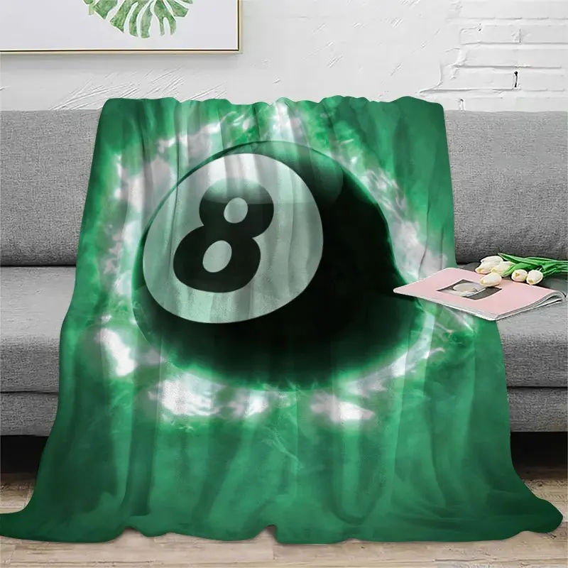 Large Oversized Throw Blanket Green Number 8 Graphic Fleece Couch Cover 150x200cm Cozy Aesthetic Home Decor Gift