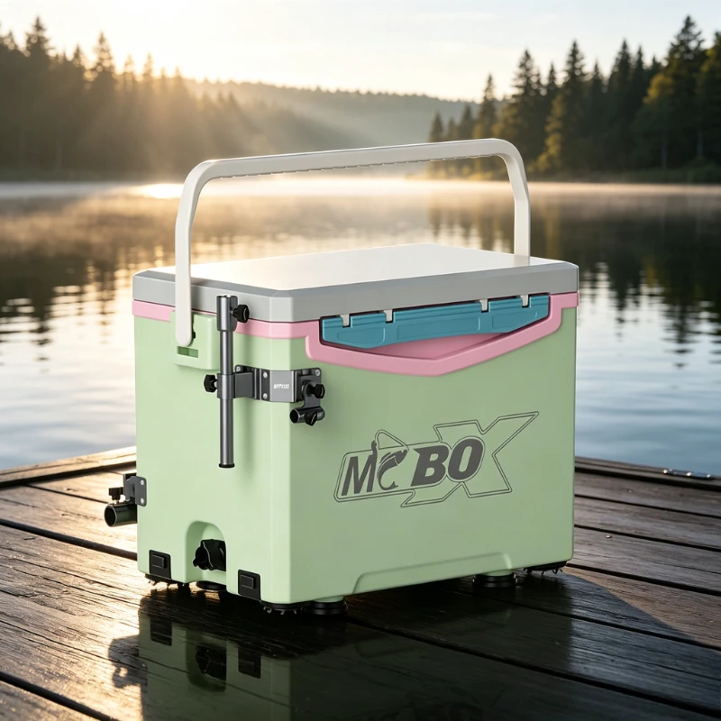 Compact Fishing Box Full Set Ultralight Flat Lid Multi Function Tackle Seat Storage for Bank Lake Outdoor Angling Use 낚시 박스