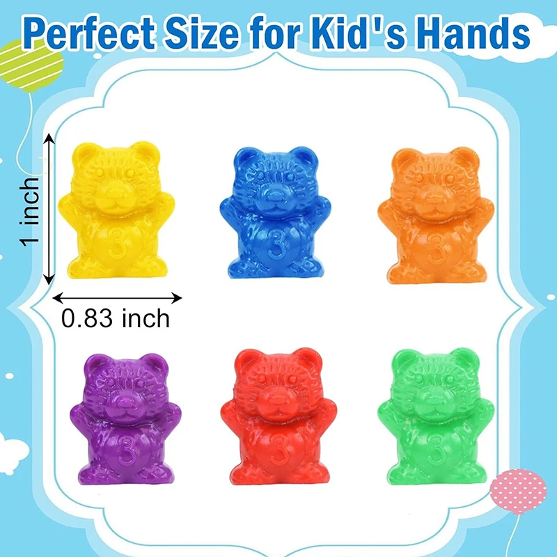 Counting Bears Matching Games Color Sorting Bowls Tweezers Preschool Learning Education Montessori Gift Toys for Kids Girls Boys