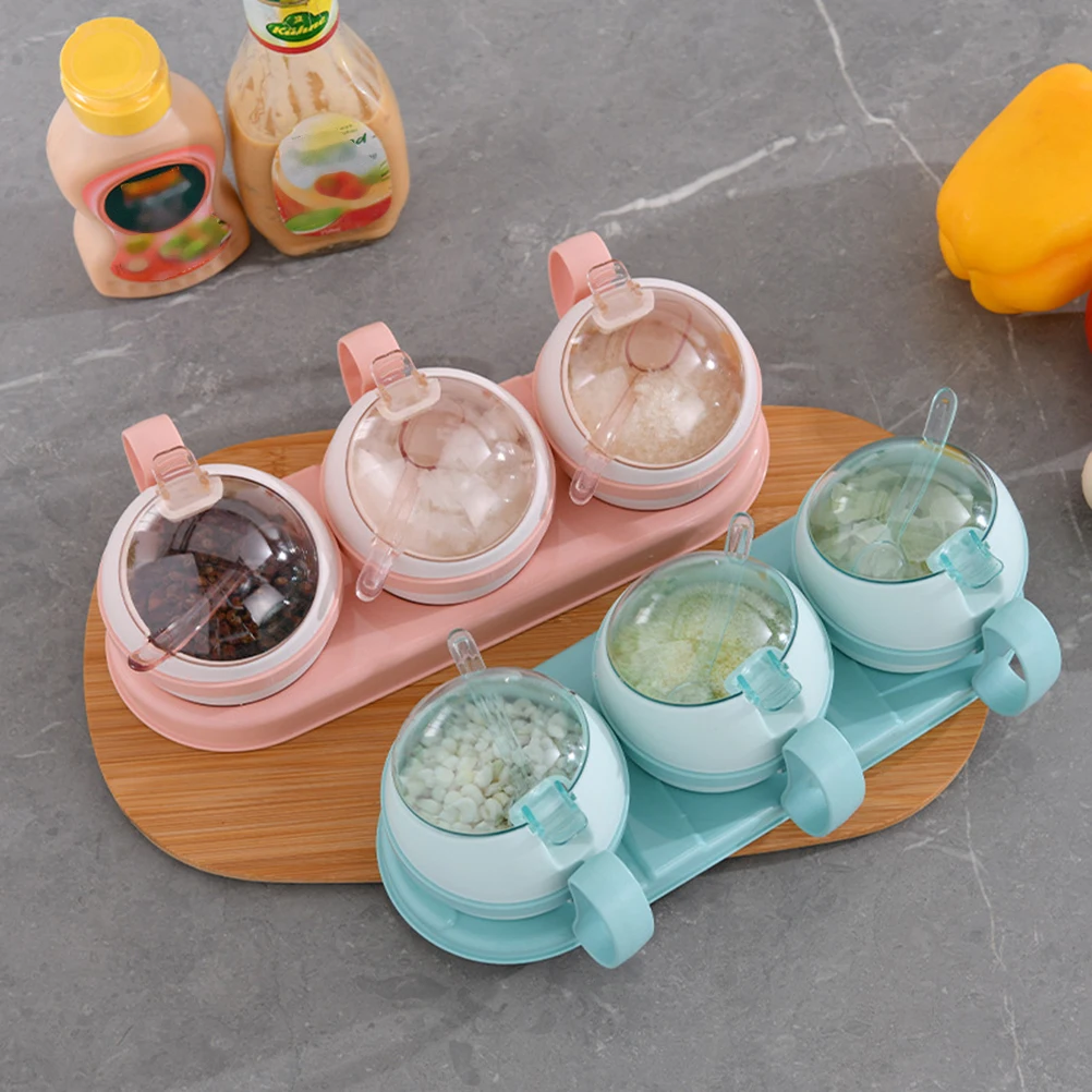 

Seasoning Box Food Grade Material Storage Tray Design Condiment Containers Spice Jars Kitchen Home Restaurant Dining