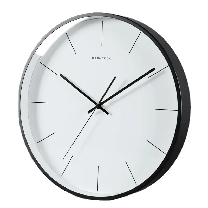 Modern Minimalist Wall Clock Nordic Design Self-Contained Metal Quartz Movement  Operated Silent Pointer Display