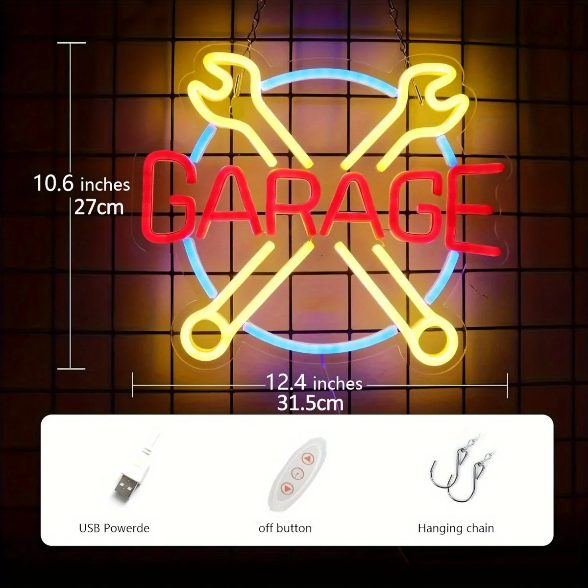 علامة نيون المرآب، علامة LED لمتجر السيارة للرجال، متجر إصلاح السيارات، ورشة عمل، ديكور جدار الغرفة، هدية عيد ميلاد للحفلات