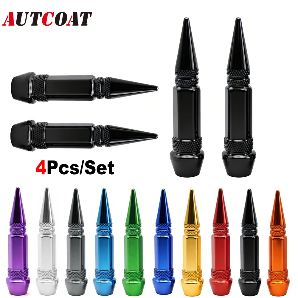 4PCS 60mm Tire Stem Valve Caps with O Rubber Ring, Universal Stem Covers for Cars, SUVs, Bike, Trucks,Motorcycles, Airtight Seal