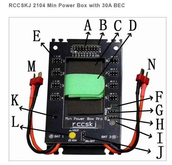 RCCSKJ 2104 Min Power Box with 30A BEC 7-13V For RC airplane aircraft