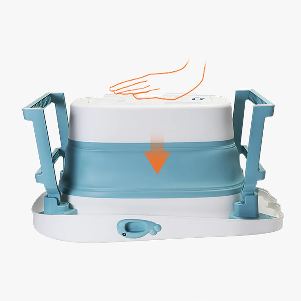 Babybadewanne, faltbare Badewanne, faltbare Babybadewanne, schnelle Entwässerung, rutschfeste tragbare Badewanne für Neugeborene (0–36 Monate) – Detail 2