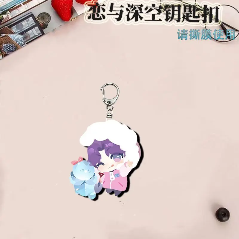 Love and Deepspace Caleb Rafayel Sylus Niedlicher Kawaii Anime Merchandise Schlüsselanhänger Hochwertiger personalisierter Cartoon-Rucksack-Anhänger