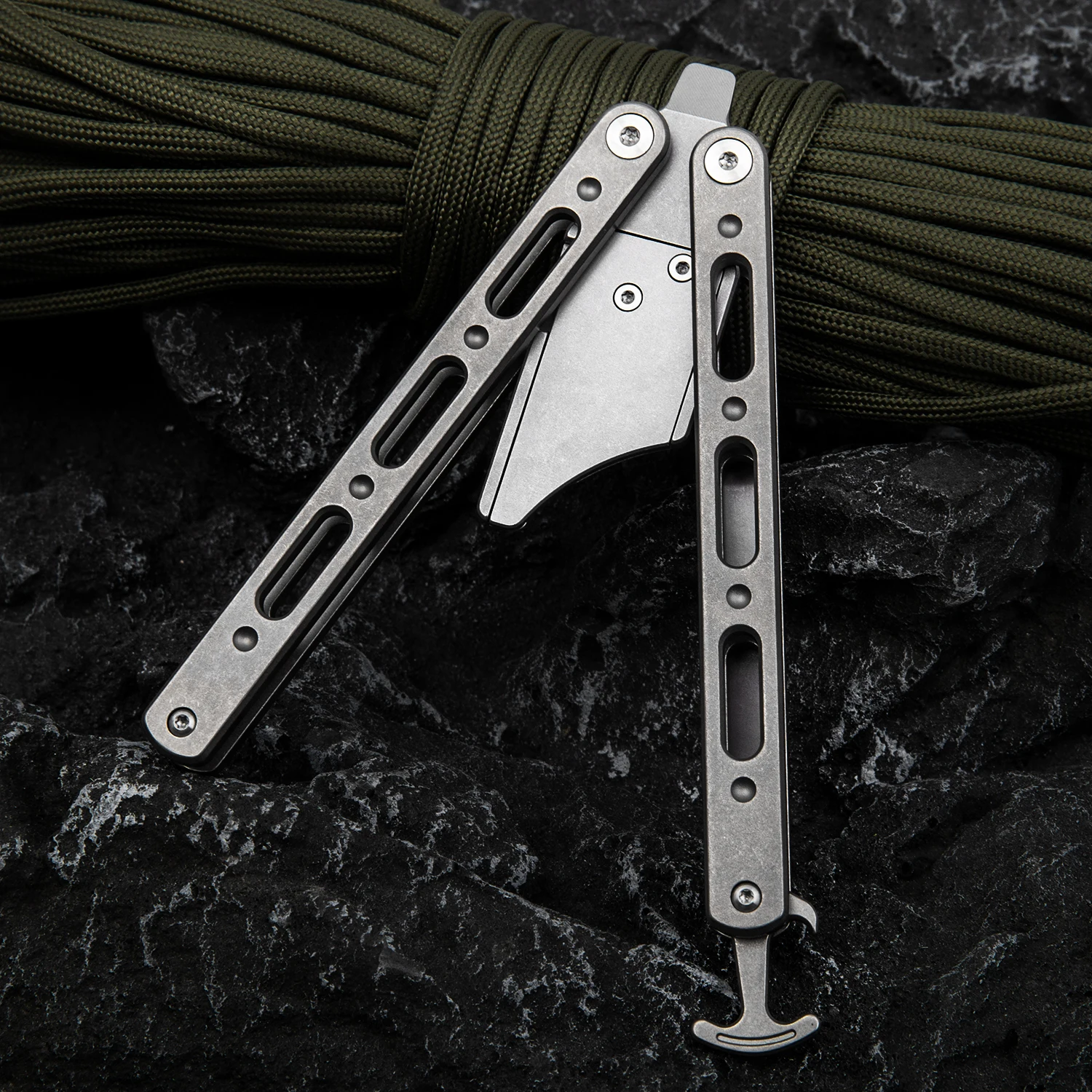 初心者用チタン合金トレーニングツール,鋼ブレード,多機能,edc,10ユニット