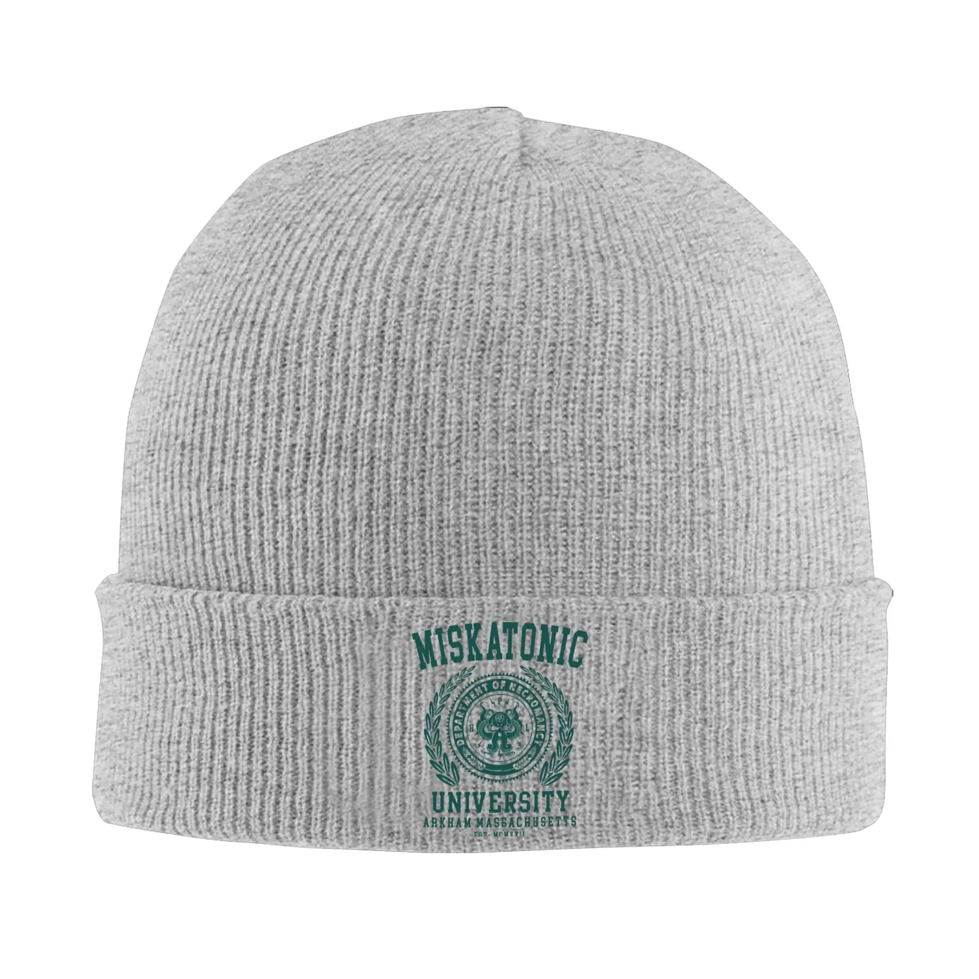 Miskatonic University Cthulhu Knitted Hat Autumn Winter Skullies Beanies Fashion Lovecraft Book Cap Unisex Acrylic Casual Bonnet