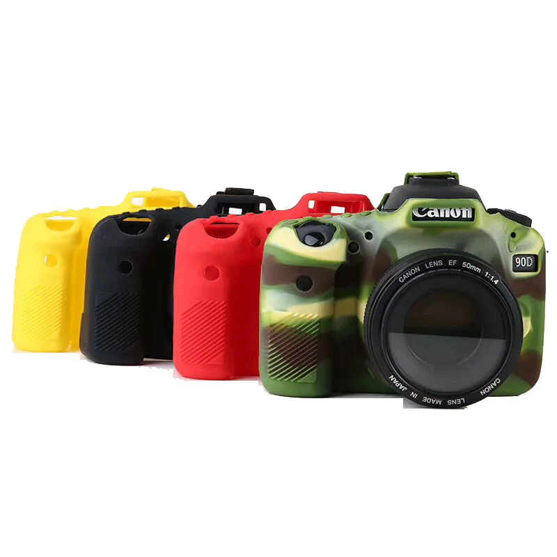 50% OFF torba na aparat Case ciała chronić silikonowe etui do aparatów Canon EOS 60D 70D 80D (80D Mark II) 90D DSLR akcesoria @