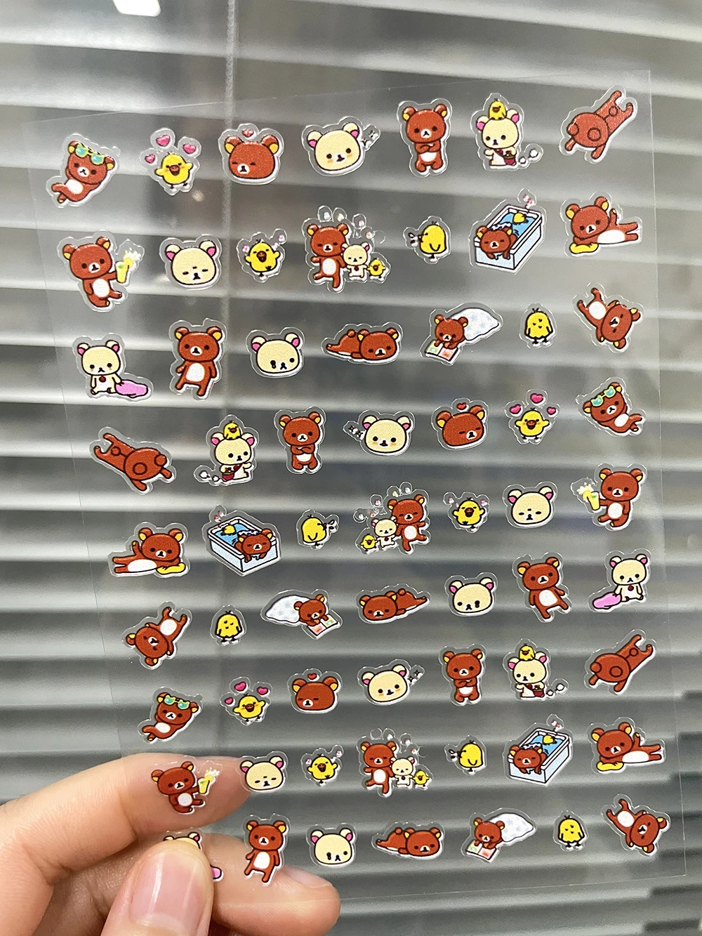 1 pièces Kawaii Mini Pvc Rilakkuma autocollants Nail Art bricolage bouteille d'eau Loptop Skateboard voiture casque boîte mignon autocollants ami cadeaux