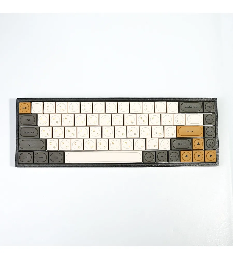 Sublimation process mechanical keyboard low axis magnetic axis 75 98 low light building block keycap Russian layout PBT
