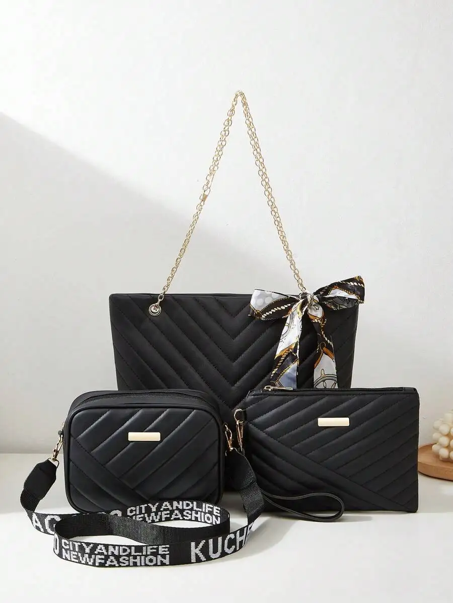 

3Pcs/Set Women's Combo Including Tote,Shoulder Bag,Crossbody & Coin Purse,Mommy And Me Matching Bags,Best Mother's Day Gift