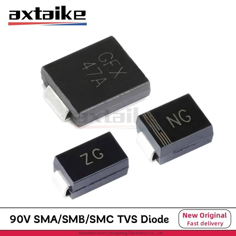 20PCS SMAJ90A SMAJ90CA SMBJ90A SMBJ90CA SMCJ90A SMCJ90CA DO-214AA/AC/AB SMD 400W 600W 1500W 90V Uni Bi Directional TVS Diode