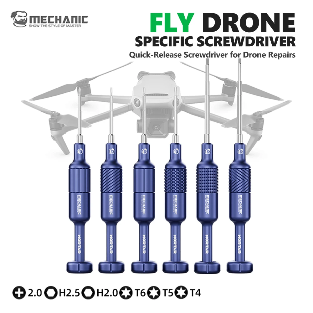 

MECHANIC FLY Drone-Specific Screwdriver with S2 Alloy Bit and Built-in Strong Magnet for Drone Repair Quick Screw Removal Tools