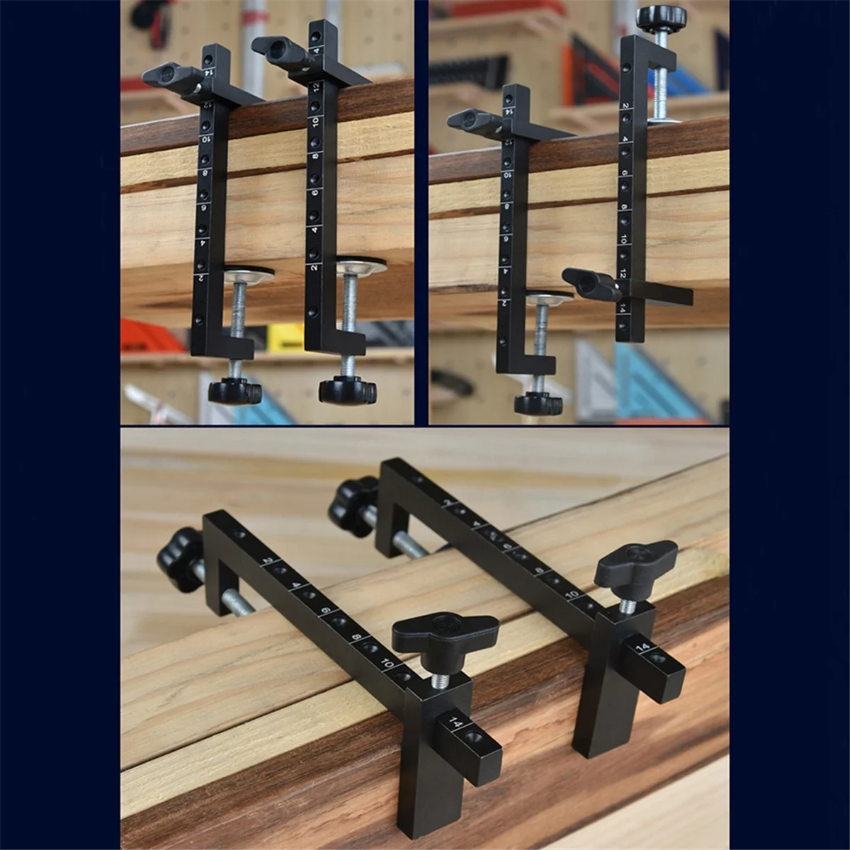 Pince en forme de G réglable en alliage d'aluminium, pince en forme de C, pince en F de bain, travail de calcul, pince de fixation en fibre, 2 pièces