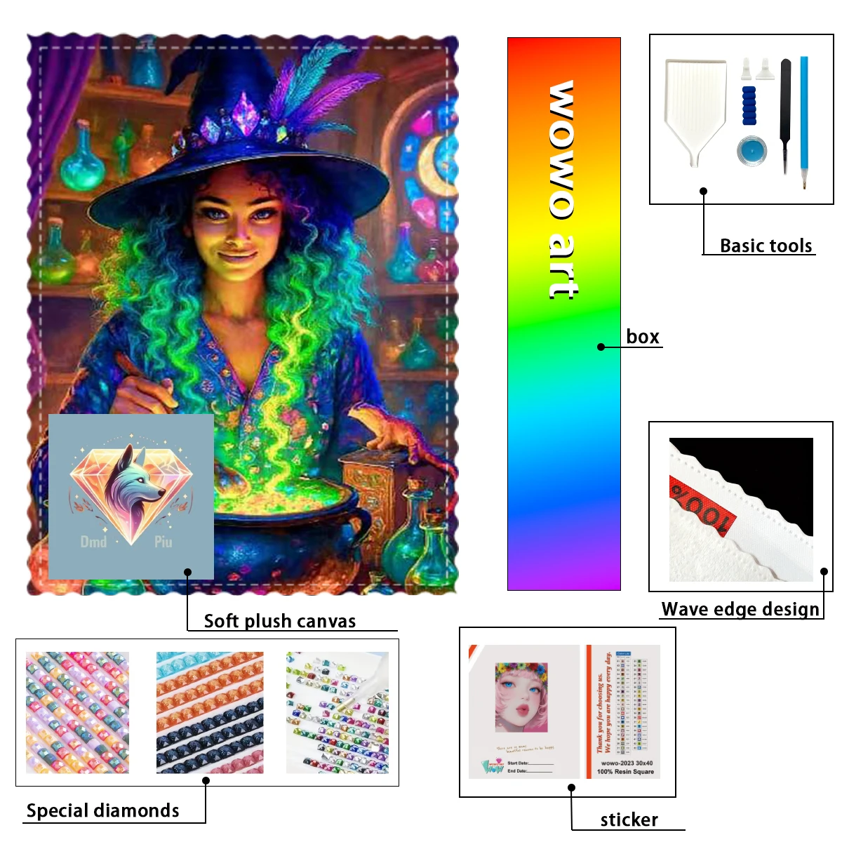 

【Piu Diamond Art】El conjuro de una bruja100% resin FD+ab+cr Diamond Stamping Kit Perfect Masterpiece worth Buying