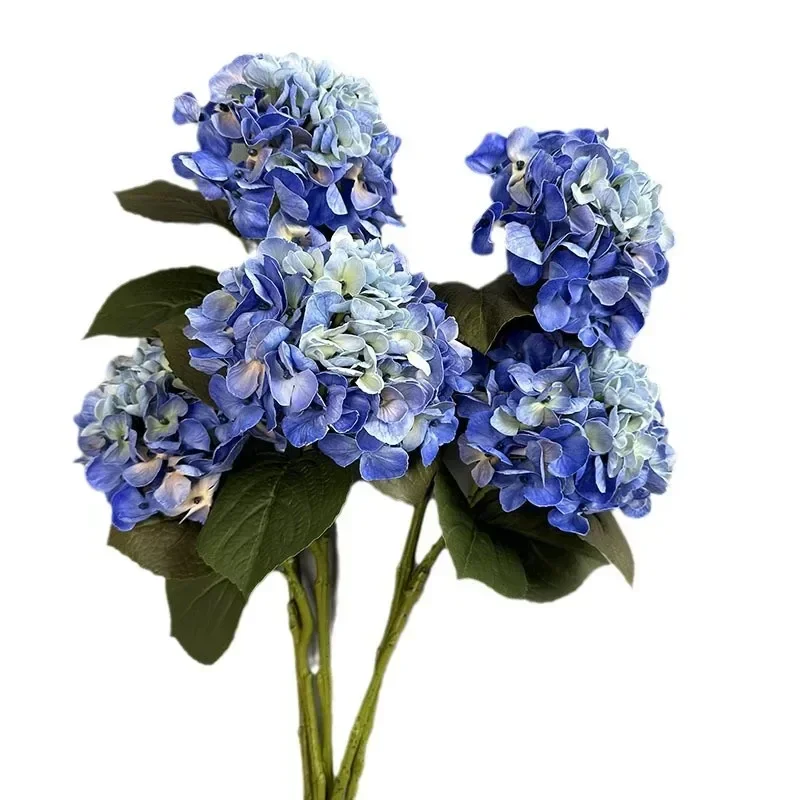 Artificial Flowers 3D Printed 62cm Hawaiian Hydrangeas Twigs for Holiday Party Decoration Simulated Hydrangea Purple Blue Flower