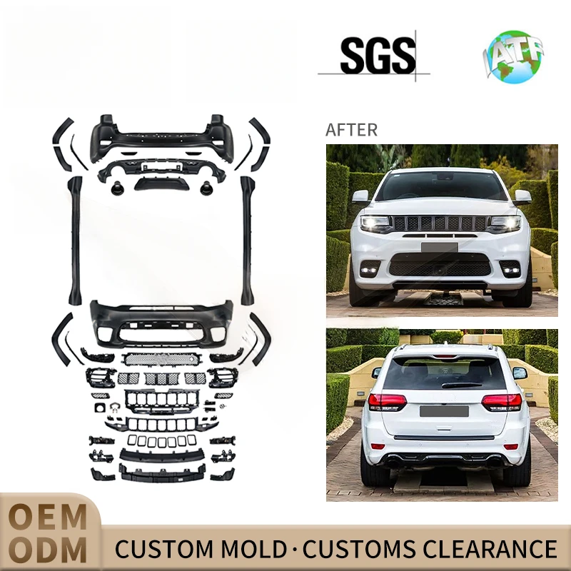 High Quality 2011‑2021 WK2 SRT8 Style PP Full Set Conversion Body Kit Front Rear Bumper Side Skirt Exterior Aftermarket Tuning