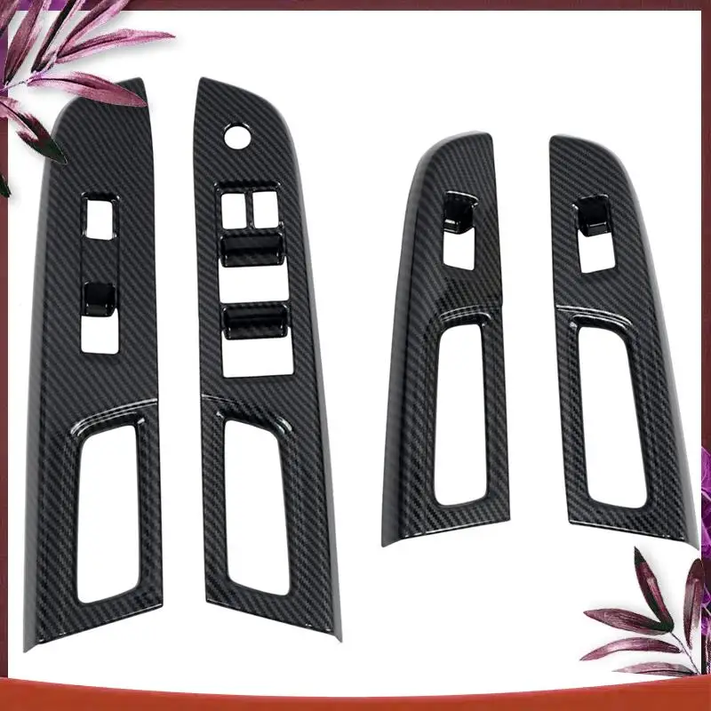 

Durable Car Carbon Fiber Window Switch Cover Door Armrest Panel For Subaru WRX/WRX STI 2015-2020 LHD