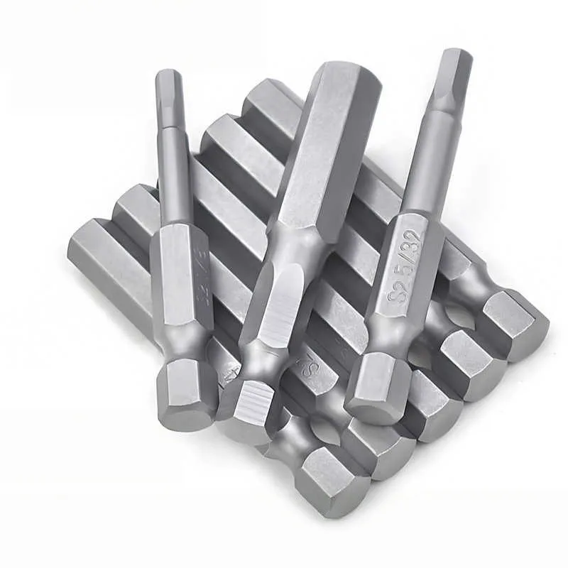 H1.5-H14 Inner Hexagon Screwdriver Bits 75mm &100mm, S2 Alloy Steel Magnetic 1/4 Shank Allen Bit for Electric Screwdriver Repair