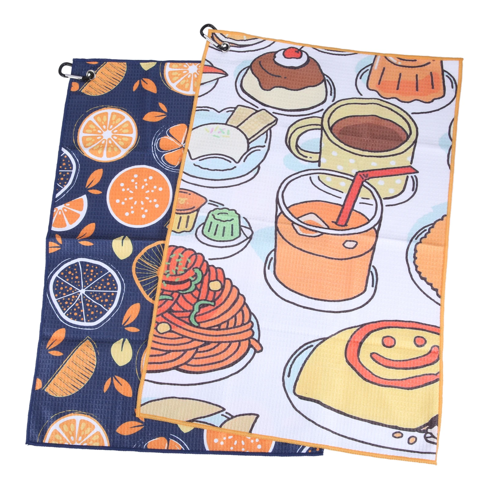 1Pc 40x60cm Golf Club Balls Cleaning Towel for Golf Bags with Carabiner Clip Super Absorbent Quick Drying,Polyester 80% Nylon20%