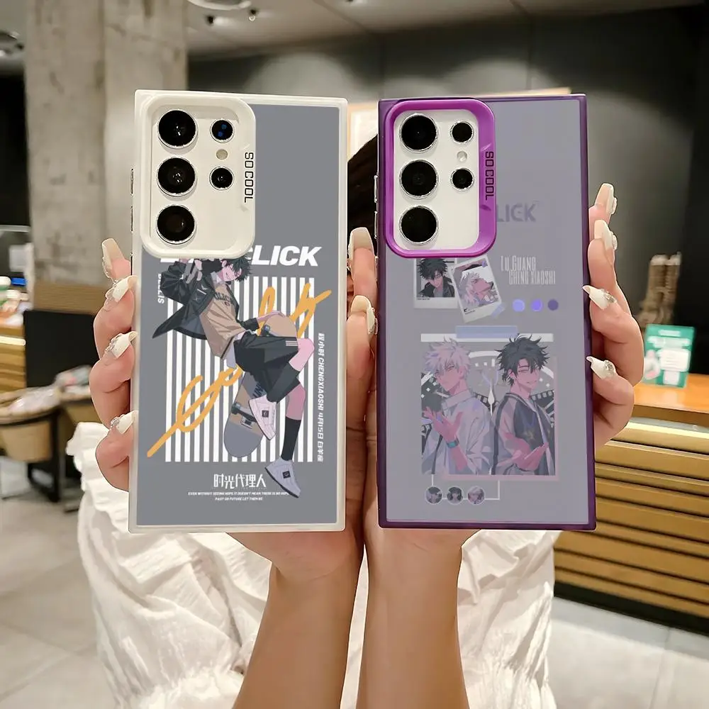 

Anime L-Link C-Click Phone Case For Samsung Galaxy S25 Edge S24 S23 S22 S21 S20 Ultra Funda Silicone Colorful Silver Phone case