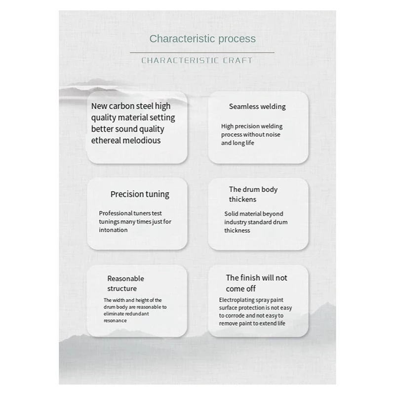 BAAD Tambor de lengua de acero de 8 pulgadas, pandereta de 11 notas con baquetas y púas de dedo para instrumento de pandereta de meditación