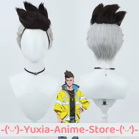 Cyberpunk Edgerunners David Martinez Cosplay Wig Anime Game Roleplay Party Costume Prop Synthetic Hair Heat Resistant Fiber
