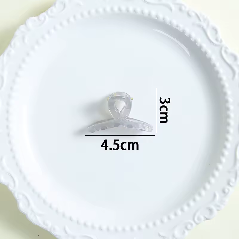 4.5cm Mini Cute Claw Clip Small Girl Hair Claw Semi Transparent Bangs Side Clip Small Shark Clip Women's Hair Apparel Accessory - Image 26