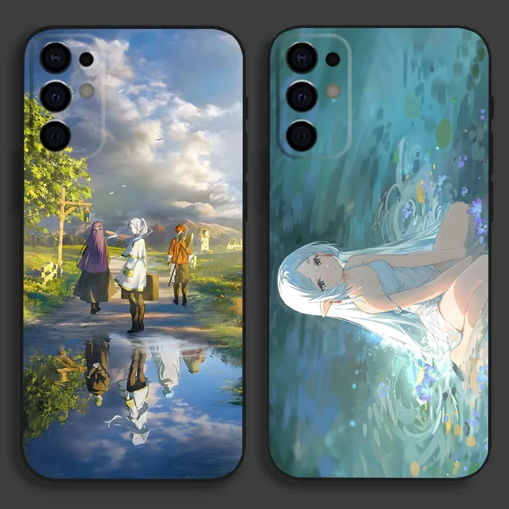 Anime F-Frieren Beyond Journeys End Phone Case For Samsung S24,S21,S22,S23,S30,Ultra,S20,Plus,Fe,Lite,Note,10,9,Black Soft Cover