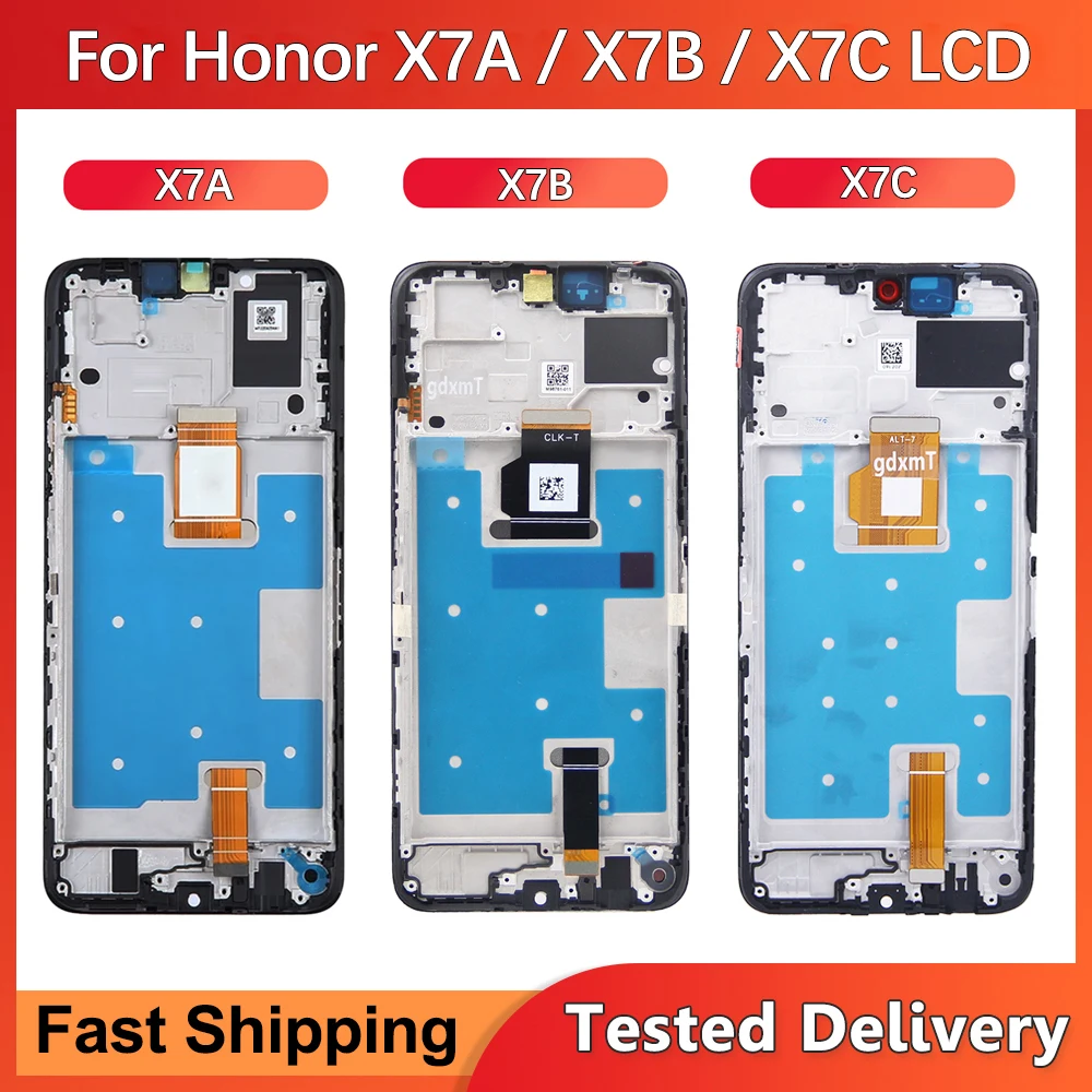 High Quality LCD Display Touch Screen Digitizer for Honor X7C X7A X7B Models CLK-LX1 RKY-LX1 Assembly CLC Number 100% New
