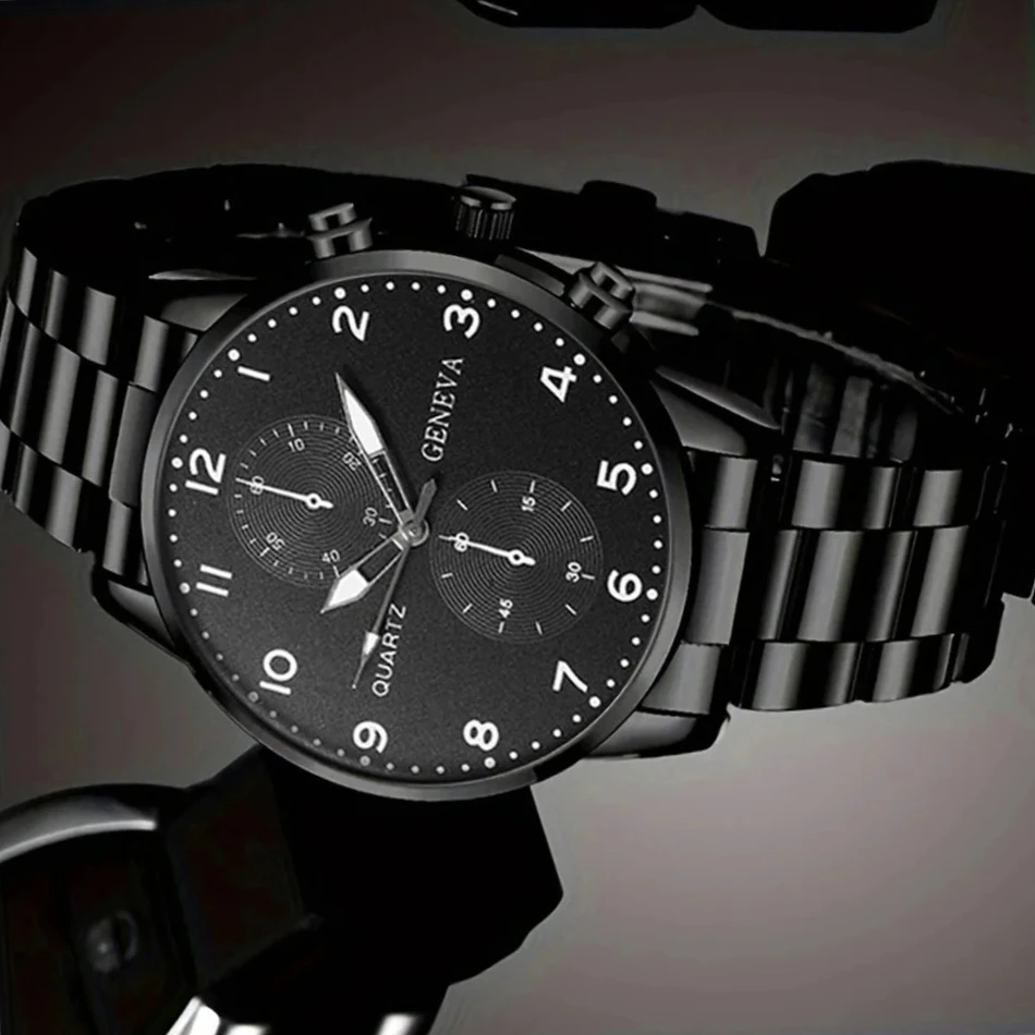 

Модные мужские деловые часы, роскошные кварцевые часы с черным ремешком из сплава для мужчин, часы Relógio Masculino Reloj Hombre Montre Часы
