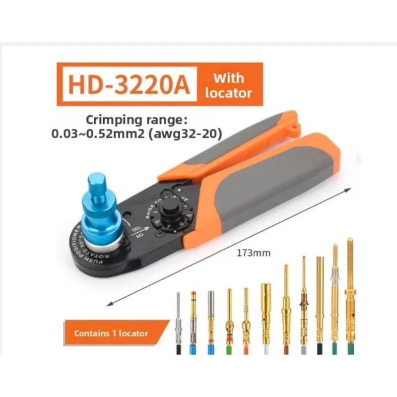 HD-3220A Crimper for 4 8 Indent Cycle Ratcheting Terminal Tool Professional Wire Crimping Plier for AWG 32-20