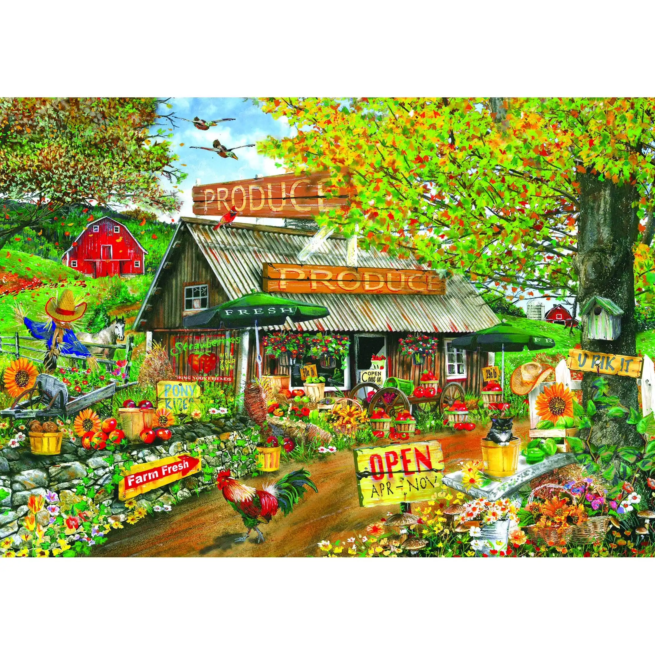 1000 PCS Jigsaw Puzzles for Adults The Old Produce Stand Puzzles Educational Games Colorful Puzzles Gifts Home Decor
