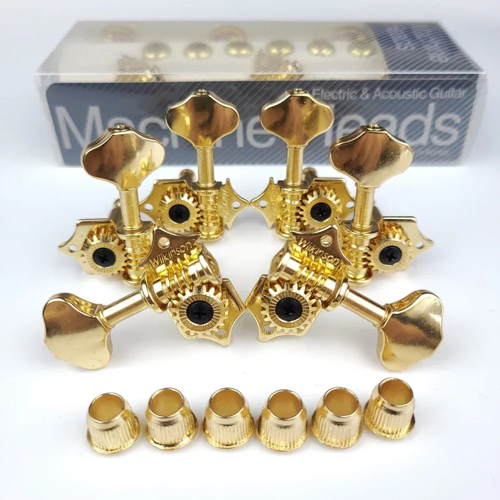 WILKINSON WJ-28N 3R3L Vintage Gold Golden Open Butterbean Guitar Tuners Machine Head Parts 19:1 Gear Ratio