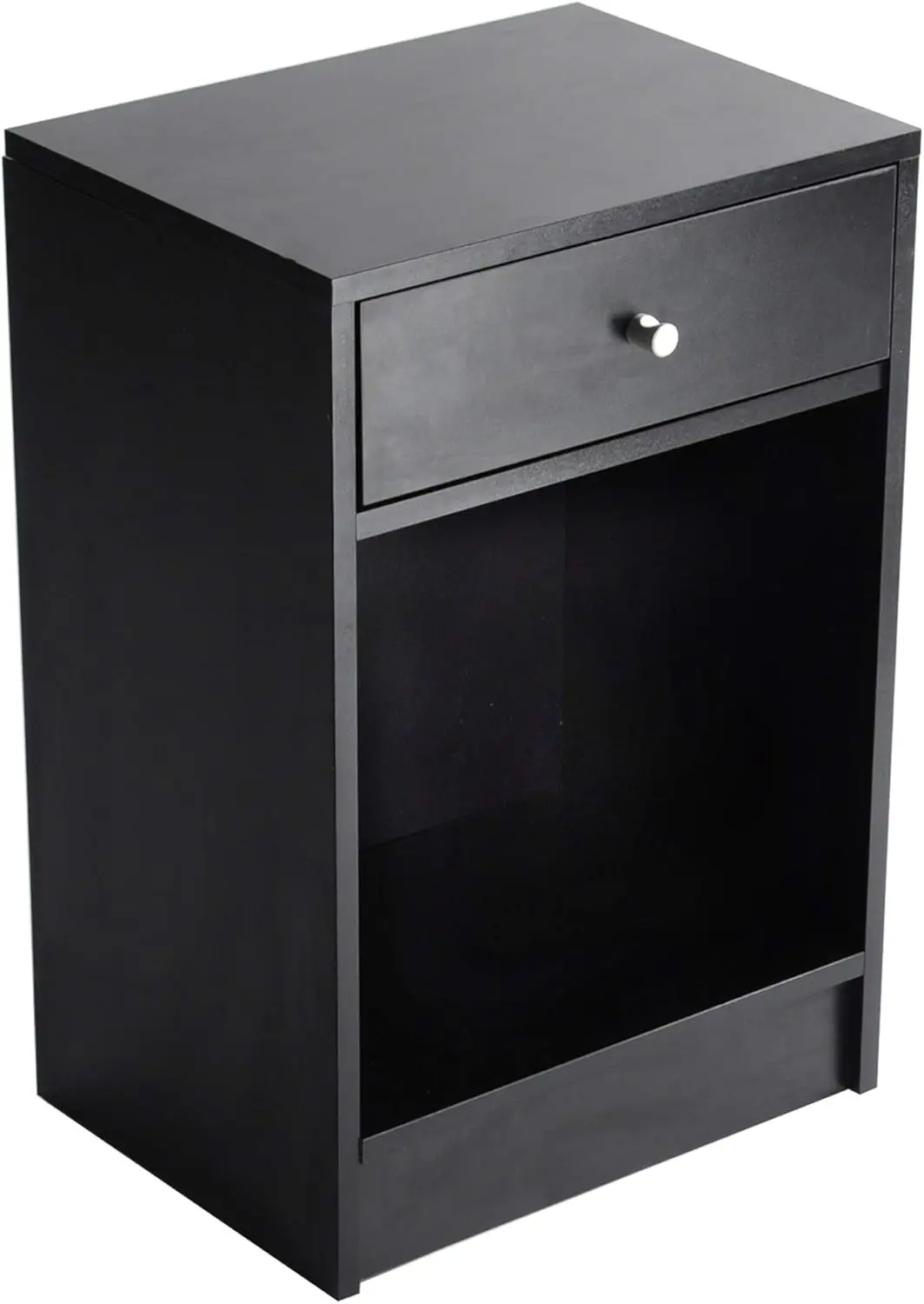 

Nightstand End Tables with Drawer and Opening Shelf Small Night Stand for Bedroom Living Room Side Table Black